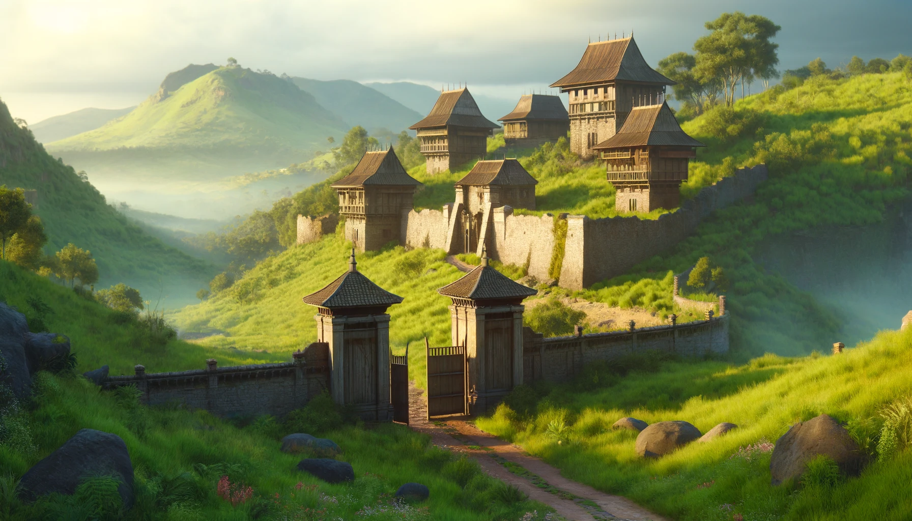 the Royal Hill of Ambohimanga, showcasing the ancient royal fortress surrounded by lush greenery.